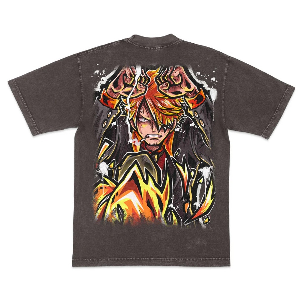 Spend Your Yen One Piece Vinsmoke Sanji Diablo Heavyweight Mineral Wash Tee
